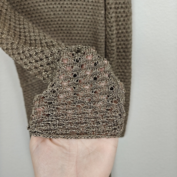 Chloé by Gabriela Hearst Metallic Gold Knit Maxi Dress Circa 2021 Collection SM - Picture 11 of 16